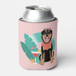 Cute Summer Dog met zonnebril Blikjeskoeler
