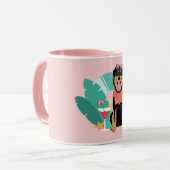 Cute Summer Dog met zonnebril Mok (Voorkant links)