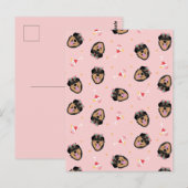 Cute Summer Dog met zonnebril Pattern Briefkaart (Voorkant / Achterkant)