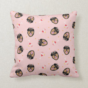 Cute Summer Dog met zonnebril Pattern Kussen