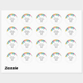 Cute Summer floral Bridal Shower  Ronde Sticker (Vel)