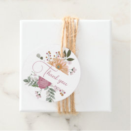 Cute Summer Flowers DANK JE VOOR Tags Bedankjes Labels