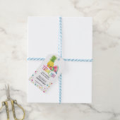 Cute Summer Fruit Birthday Dank je wel Cadeaulabel (Met Touw)