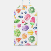 Cute Summer Fruit Birthday Dank je wel Cadeaulabel (Achterkant)
