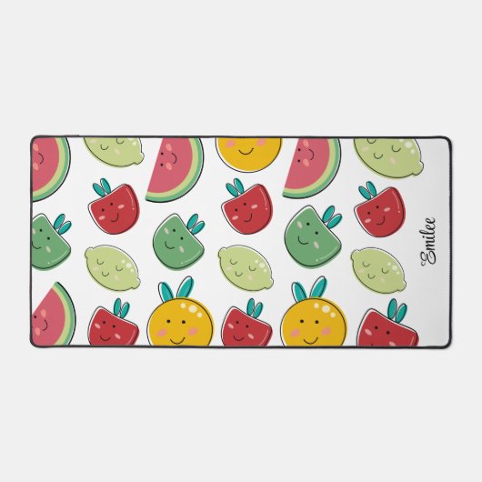 Cute Summer Fruit Pattern Bureaumat (Voorkant)