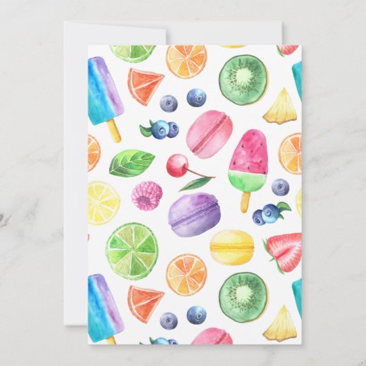 Cute Summer Fruit Tutti Fruitti Baby shower Kaart (Achterkant)