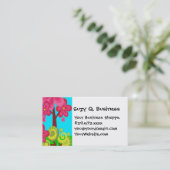 Cute Summer Fun Roze Bomen Visitekaartjes (Staand voorkant)