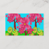 Cute Summer Fun Roze Bomen Visitekaartjes (Achterkant)