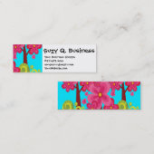 Cute Summer Fun Roze Bomen Visitekaartjes (Voorkant / Achterkant)