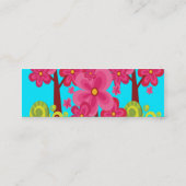 Cute Summer Fun Roze Bomen Visitekaartjes (Achterkant)