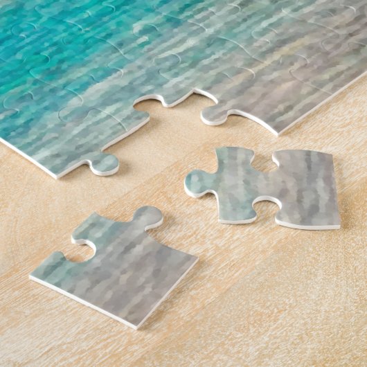 Cute  Summer Hawaiian Beach Waterverf Art Legpuzzel (Zijkant)