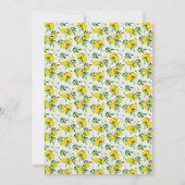 Cute Summer Lemon Fruit Pattern Vrijgezellenfeest Kaart (Achterkant)