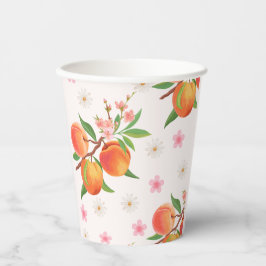 Cute Summer Little peach is On The Way Baby Shower Papieren Bekers