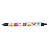 Cute Summer Neon Teenslippers Pattern Zwarte Inkt Pen (Voorkant)