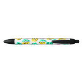 Cute Summer Neon Teenslippers Pattern Zwarte Inkt Pen (Achterkant)