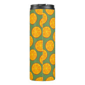 Cute Summer Oranje Slices Monogram Thermosbeker (Achterkant)