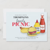 Cute Summer Picnic BBQ Fun QR Code Social Media Kaart (Voorkant)