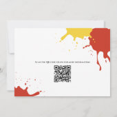 Cute Summer Picnic BBQ Fun Whimsical QR Code Kaart (Achterkant)