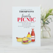 Cute Summer Picnic Trendy Cookout QR-code Kaart (Staand voorkant)