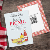 Cute Summer Picnic Trendy Cookout QR-code Kaart