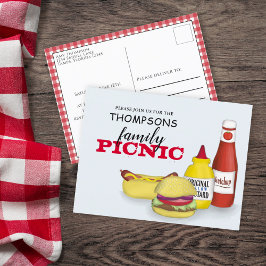 Cute Summer Picnic Trendy Cookout Whimsical Briefkaart