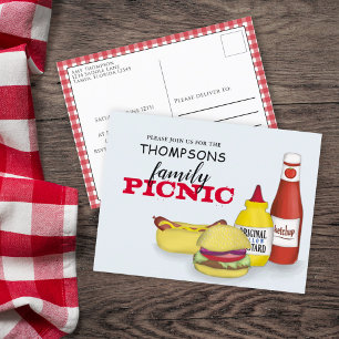 Cute Summer Picnic Trendy Cookout Whimsical Briefkaart