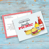 Cute Summer Picnic Trendy Cookout Whimsical Briefkaart