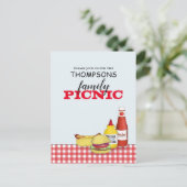 Cute Summer Picnic Trendy Cookout Whimsical Briefkaart (Staand voorkant)