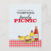 Cute Summer Picnic Trendy Cookout Whimsical Briefkaart (Voorkant)