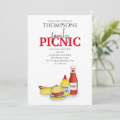 Cute Summer Picnic Trendy Cookout Whimsical Kaart (Staand voorkant)