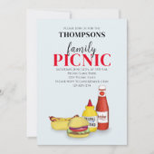 Cute Summer Picnic Trendy QR Code Social Media Kaart (Voorkant)