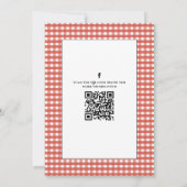 Cute Summer Picnic Trendy QR Code Social Media Kaart (Achterkant)