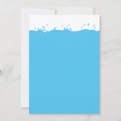 Cute Summer Pool Party Boy Birthday Kaart (Achterkant)