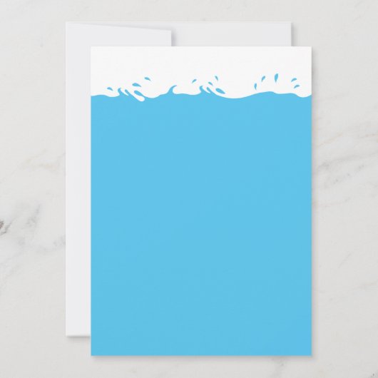 Cute Summer Pool Party Boy Birthday Kaart (Achterkant)