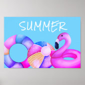 Cute Summer Pool Party Poster (Voorkant)