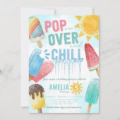 Cute Summer Popsial Pop over Chill Birthday Party Kaart (Voorkant)