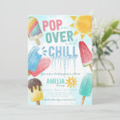 Cute Summer Popsial Pop over Chill Birthday Party Kaart (Staand voorkant)