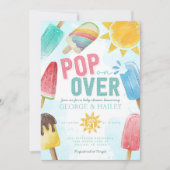 Cute Summer Popsicle Pop over Baby shower Kaart (Voorkant)