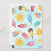 Cute Summer Popsicle Pop over Baby shower Kaart (Achterkant)