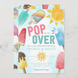 Cute Summer Popsicle Pop over Baby shower Kaart