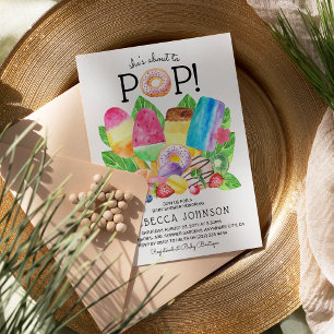 Cute Summer Popsicle & Sweet Treats Baby Shower Kaart