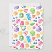 Cute Summer Popsicle & Sweet Trees Baby shower Kaart (Achterkant)
