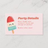 Cute Summer Popsiday Birthday Insert Card Visitekaartje (Voorkant)