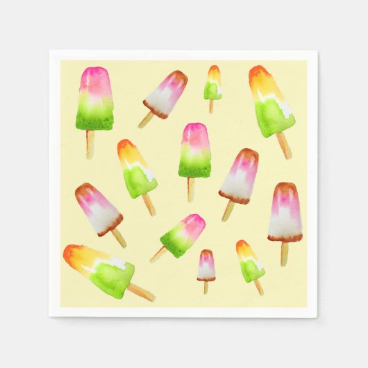 Cute Summer Regenbow popsicles Servet (Voorkant)