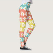 Cute Summer Retro Daisy Flowers Mode Leggings (Rechts)
