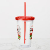 Cute Summer Strawberry Gnome Acryl Drinkbeker (Rechts)