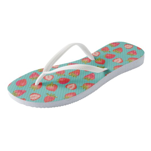 Cute Summer Strawberry Pattern Teenslippers (Schuin)