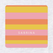 Cute Summer Stripes in Pink Yellow Oranje Labels (Design 2)