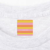 Cute Summer Stripes in Pink Yellow Oranje Labels (Aangebracht)