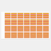 Cute Summer Stripes in Pink Yellow Oranje Labels (Vel)